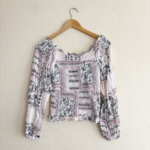 American Rag White and Black Blouse